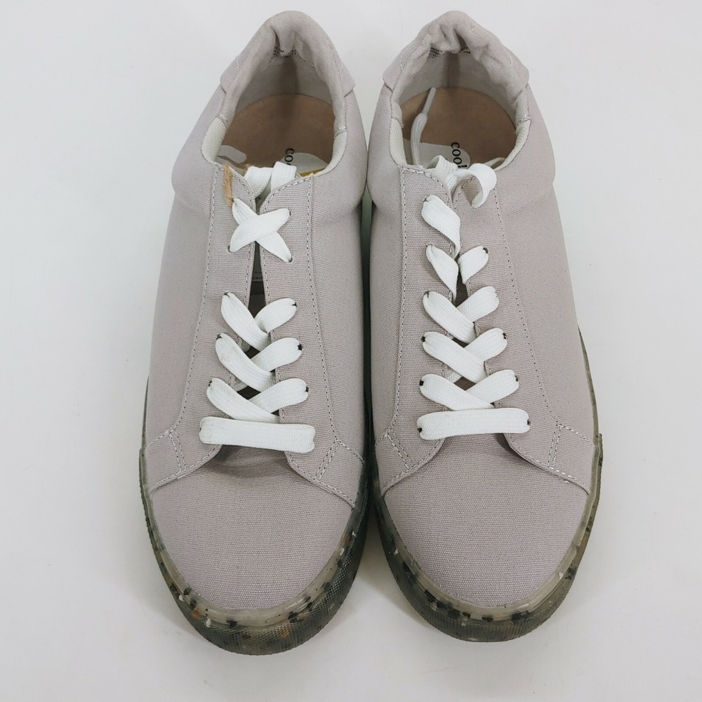 Cool Planet by Steve Madden Shoes Womens Gray 9 Sneakers Recycled Canvas NEW